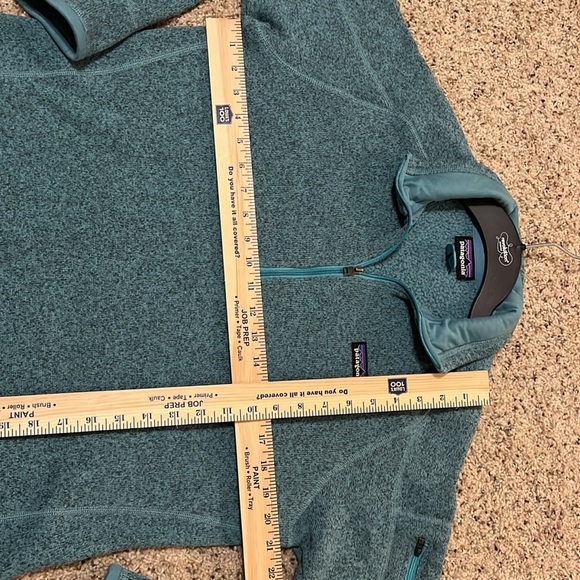 Patagonia Womens Worn Wear Fleece Jacket 1/4 Zip Blue Winter - Sz Large - Picture 8 of 9